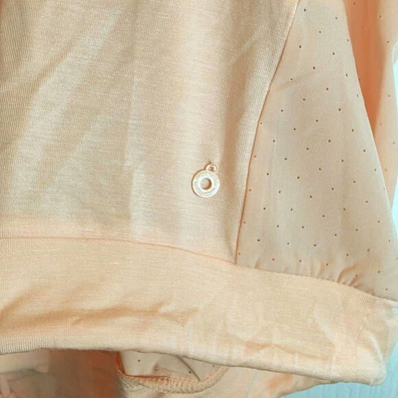 Kari Traa Rong Tee Workout Short Sleeve Top Womens Sz XL Peach Pink Crewneck - Picture 9 of 16